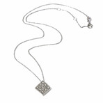 18k White Gold Diamond Pendant Necklace // 18" // New