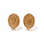 18k Yellow Gold Citrine Earrings // New