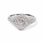18k White Gold Diamond Ring // Ring Size 7 // New