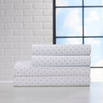 Microfiber Polka Dot Sheet Set // Black (Twin)