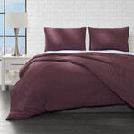 Microfiber Duvet Cover Set // Eggplant (Twin)