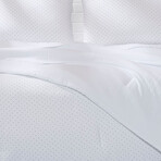 Reversible Microfiber Polka Dot Comforter Set // White (Twin)