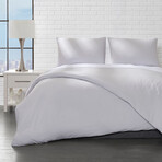 Microfiber Duvet Cover Set // Silver (Twin)