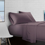 Super Soft Triple Brushed Microfiber Sheet Set // Eggplant (Twin)