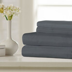 Super Soft Triple Brushed Microfiber Sheet Set // Charcoal (Twin)