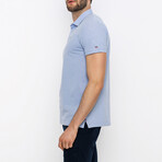 Travis Short Sleeve Polo Shirt // Blue (L)