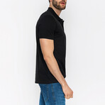 Vince Short Sleeve Polo Shirt // Black (M)