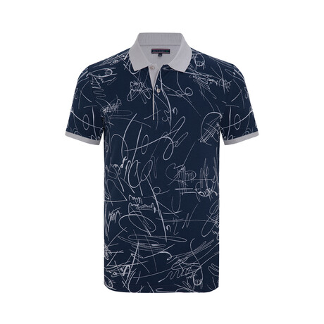 Jack Short Sleeve Polo Shirt // Navy (L)
