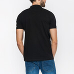 Vince Short Sleeve Polo Shirt // Black (S)