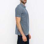 Clement Short Sleeve Polo Shirt // Navy (L)