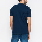 Wyatt Short Sleeve Polo Shirt // Navy (M)