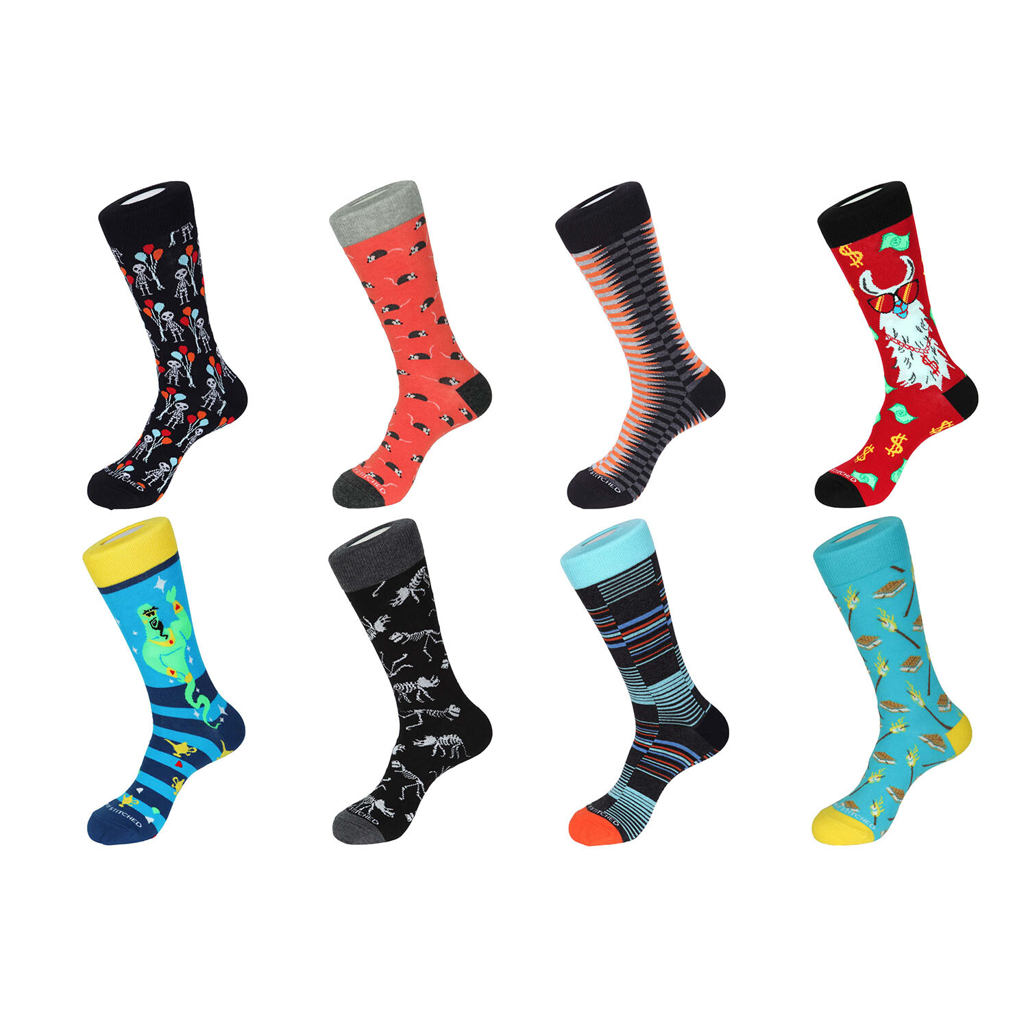 Hoo-Koo-E-Koo Crew Socks // 8 Pack - Unsimply Stitched - Touch of Modern