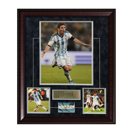 Lionel Messi // Framed + Signed Photograph // Argentina