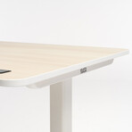 Yaasa Adjustable Desk Pro // Light Wood (52"W x 26"D)