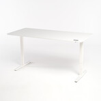 Yaasa Adjustable Desk Pro // White (60"W x 29"D)