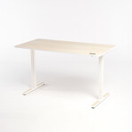 Yaasa Adjustable Desk Pro // Light Wood (52"W x 26"D)