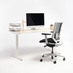 Yaasa Adjustable Desk Pro // Light Wood (52"W x 26"D)