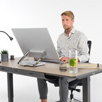 Yaasa Adjustable Desk Pro // Dark (52"W x 26"D)