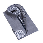 Reversible Cuff French Cuff Dress Shirt // Gray (S)