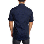 Galileo Triangles Button Up Shirt // Blue (L)