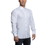 Fibonacci Dot Button Up Shirt // White (L)