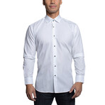 Fibonacci Dot Button Up Shirt // White (XL)