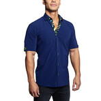 Galileo 109 Button Up Shirt // Navy Blue (S)