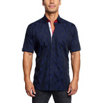 Galileo Triangles Button Up Shirt // Blue (L)