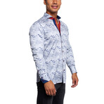 Einstein Building Blocks Button Up Shirt // Blue (3XL)