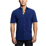 Galileo 109 Button Up Shirt // Navy Blue (3XL)