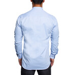 Einstein Interlocking Button Up Shirt // Blue (XL)