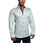 Class Tetris Button Up Shirt // Green (L)