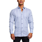 Fibonacci Honeycomb Button Up Shirt // Blue (L)