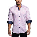 Class Tetris Button Up Shirt // Pink (3XL)