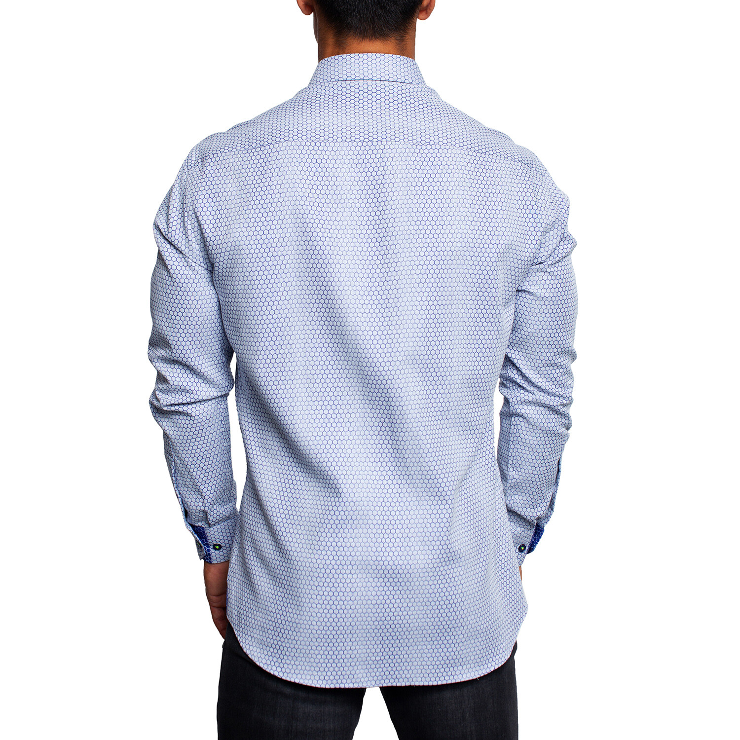 Fibonacci Honeycomb Button Up Shirt // Blue (3XL) - Maceoo - Touch of ...