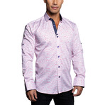 Class Tetris Button Up Shirt // Pink (M)