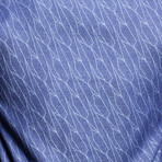 Fibonacci Cracked Button Up Shirt // Blue (L)