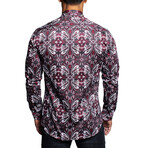 Fibonacci Paisley Button Up Shirt // Red (2XL)