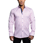 Class Tetris Button Up Shirt // Pink (XL)