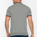 Striped Collar T-Shirt // Gray (2XL)