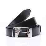 Negative Space Medusa Buckle Belt // Black