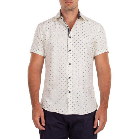 Paris Short Sleeve Button Up Shirt // Yellow (XS)