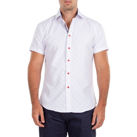 Milan Short Sleeve Button Up Shirt // White (XS)