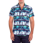 Maui Short Sleeve Button Up Shirt // Turquoise (XS)