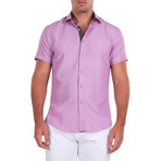 Canne Short Sleeve Button Up Shirt // Pink (XS)