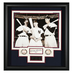 Williams, Dimaggio + Mantle // Yankees Legends Signed Display