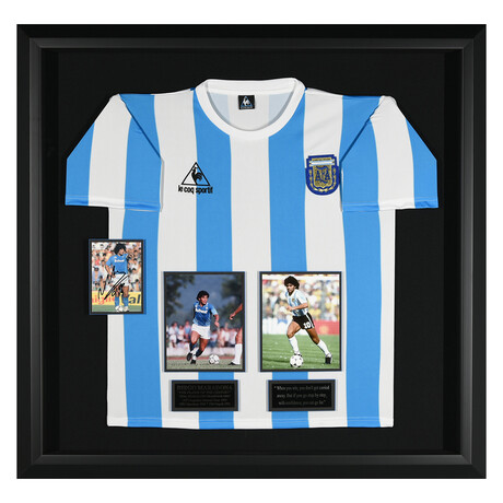 Diego Maradona Signed Jersey // Framed Display