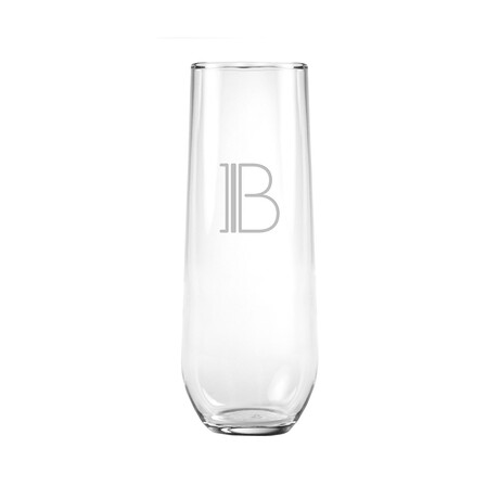 Stemless Flutes // Set of 4 // Hudson Monogram (A)