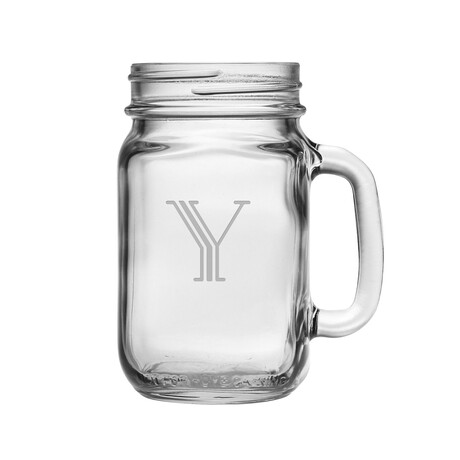 Handled Jar // Set of 4 // Hudson Monogram (A)