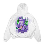 2021 White Praying Hands Hoodie (M)